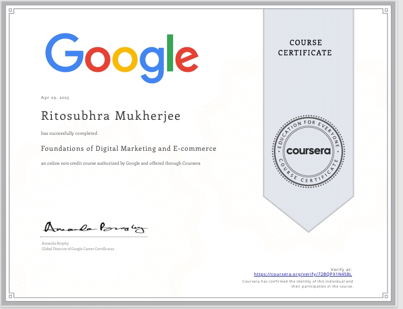 Google foundation of digital marketing